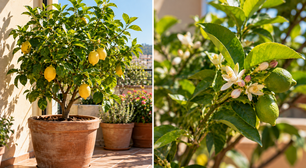Pé de limão em vaso cresce bem, mas pode produzir pouco se passar o dia inteiro na sombra: por que horas de sol mudam a frutificação