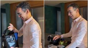 César Tralli mostra o que leva na marmita para plantão na Globo durante as eleições