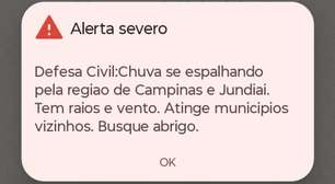 Defesa Civil emite alerta severo de chuvas e ventos para São Paulo e Campinas; tempestade provocou uma morte no Estado