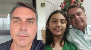 Flávio mostra desenho que ganhou da irmã, filha de Bolsonaro, e gera repercussão