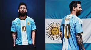 Camisa da despedida de Messi da Argentina tem detalhes dourados e Sol de Maio; veja fotos