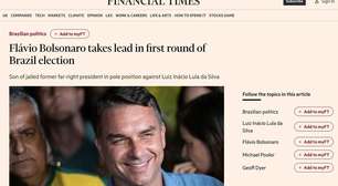 'Virada surpreendente': como imprensa internacional repercutiu vitória de Flávio Bolsonaro sobre Lula no 1º turno