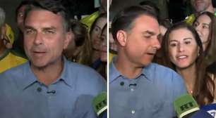 Esposa de Flávio Bolsonaro faz pergunta inusitada ao vivo na TV e leva 'bronca': 'Calma'