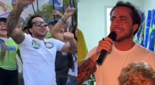 Thammy Miranda celebra vitória na eleição ao lado da esposa e dos filhos