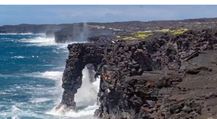 Com mais de 500 anos de história, o famoso Arco Marinho de Hlei desabou no Havaí e desapareceu nas águas do oceano