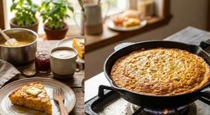 O pão de milho de frigideira que facilita a vida na hora do café da manhã
