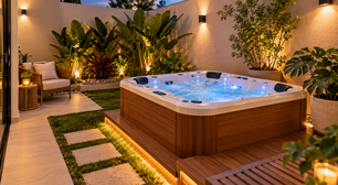 Piscina grande perde espaço em quintais pequenos: modelos compactos de hidromassagem ocupam menos área e exigem outro planejamento de base