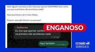 Posts enganosos sugerem travamento de tecla 'confirma' após voto no PL