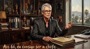 Jamie Lee Curtis, aos 67 anos, sobre finalmente ocupar outra posição em Hollywood depois de décadas de carreira: "Aos 66, eu consigo ser a chefe"