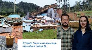 O vento derrubou a nossa casa, mas não a nossa fé