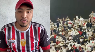 'Ia pular da arquibancada', diz torcedor que foi confundido e agredido pela torcida do São Paulo