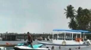 Jangada com passageiros vira no mar da praia de Maria Farinha, em Paulista