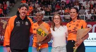 De rivais a amigas: Mireya e Virna são homenageadas antes de Osasco x Pinheiros