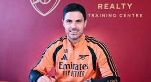 Campeão da Premier League, Mikel Arteta renova com o Arsenal