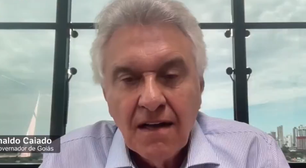 'Tem que medir suas palavras', dispara Caiado à jornalista após pergunta sobre apoio a Flávio Bolsonaro
