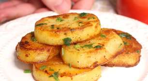 Medalhão de batata cremoso bem caprichado, um acompanhamento incrível para suas refeições