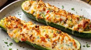 Abobrinha recheada vegetariana: até quem ama carne vai querer