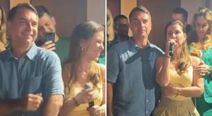 Look da esposa de Flávio Bolsonaro causa polêmica em pronunciamento: 'Ainda não terminou'