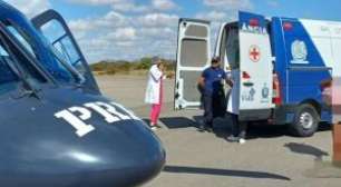 Bebê de um ano com insuficiência respiratória é transferido de helicóptero de Garanhuns ao Recife