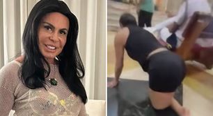Gretchen cumpre promessa de joelhos após recuperação de doença
