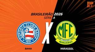 Bahia x Mirassol: onde assistir, escalações e arbitragem