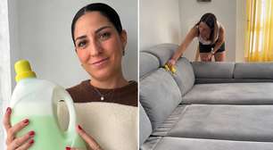 Especialista em limpeza dá a receita mágica para limpar sofás: água morna, vinagre de limpeza e algumas gotas de aromatizador