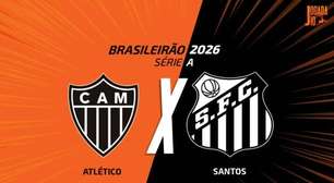 Atlético x Santos: onde assistir, escalações e arbitragem