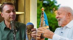Dia de Nossa Senhora Aparecida: Lula e Flávio Bolsonaro cumprem agendas religiosas