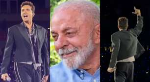 Fã de Lula? Luan Santana faz o L, solta fogos em show e assessoria faz revelação: 'Dessa forma'