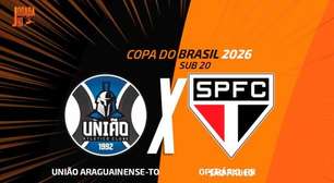 Araguainense x São Paulo (Sub-20): onde assistir, escalações e arbitragem