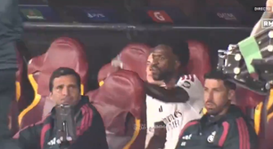 Vídeo flagra reclamações de Vini Jr. após ser substituído em jogo do Real Madrid na Liga dos Campeões