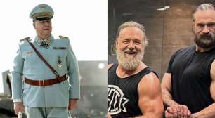 O novo e impressionante corpo de Russell Crowe aos 62 anos: após chegar aos 126 kg por filme, ator de 'Gladiador' reduz álcool na dieta, treina com campeão de wrestling e impressiona por músculos
