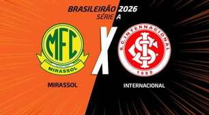 Mirassol x Internacional: onde assistir, escalações e arbitragem