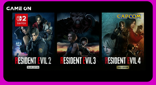 Resident Evil 2, 3 e 4 chegam ao Switch 2 e agora podem ser jogados de forma portátil