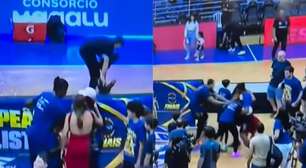 Ex e atual esposa de jogador de basquete do Mogi se envolvem em confusão após clube conquistar título