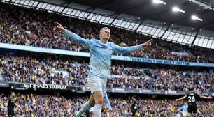 Haaland faz dois, Manchester City vence e segue 100% na Premier League
