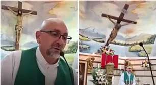 VÍDEO: Padre morre após ser atingido por cruz gigante que caiu na Igreja