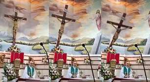 Padre morre após ser atingido por cruz em missa transmitida ao vivo