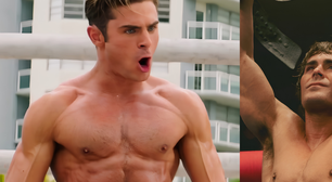 6,8 kg de puro músculo para viver lutador em filme e transformação extrema com apenas 5% de gordura no corpo para 'Baywatch': Zac Efron, hoje aos 39 e galã de Hollywood, revelou como físico que arrancou suspiros também trouxe sofrimento. 'Eu não era feliz'