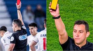 Conheça a tecnologia do "cartão virtual" no futebol uruguaio; árbitro estreou novidade com expulsão