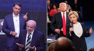 Flávio no debate: a estratégia de presença, intimidação e linguagem corporal que 'imitou' Trump