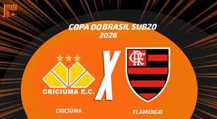 Criciúma x Flamengo (Sub-20): onde assistir, escalações e arbitragem