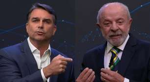 Flávio Bolsonaro alfineta Lula em debate: 'Tô sem carteira, você não vai poder me roubar'