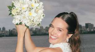 Simples? Vestido de noiva de Juliana Paiva dá o que falar: 'Gente'