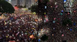 Imagens aéreas mostram ato em apoio a Lula no Rio de Janeiro