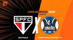 São Paulo x Araguainense (sub-20): onde assistir, escalações e arbitragem