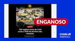 Substituição de urnas eletrônicas durante votação não significa perda de votos nem fraude
