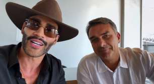 Gusttavo Lima grava vídeo com Flávio Bolsonaro: 'Colocar a minha vida'