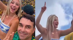 Saiba quem é a 'loira do Flávio Bolsonaro' que causou polêmica nas redes sociais