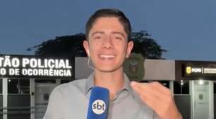 Repórter se enrola em entrada ao vivo e cai na risada; confira o momento